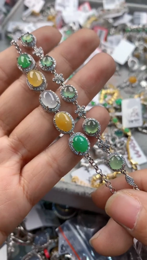 银S925镶嵌戒指翡翠777----1