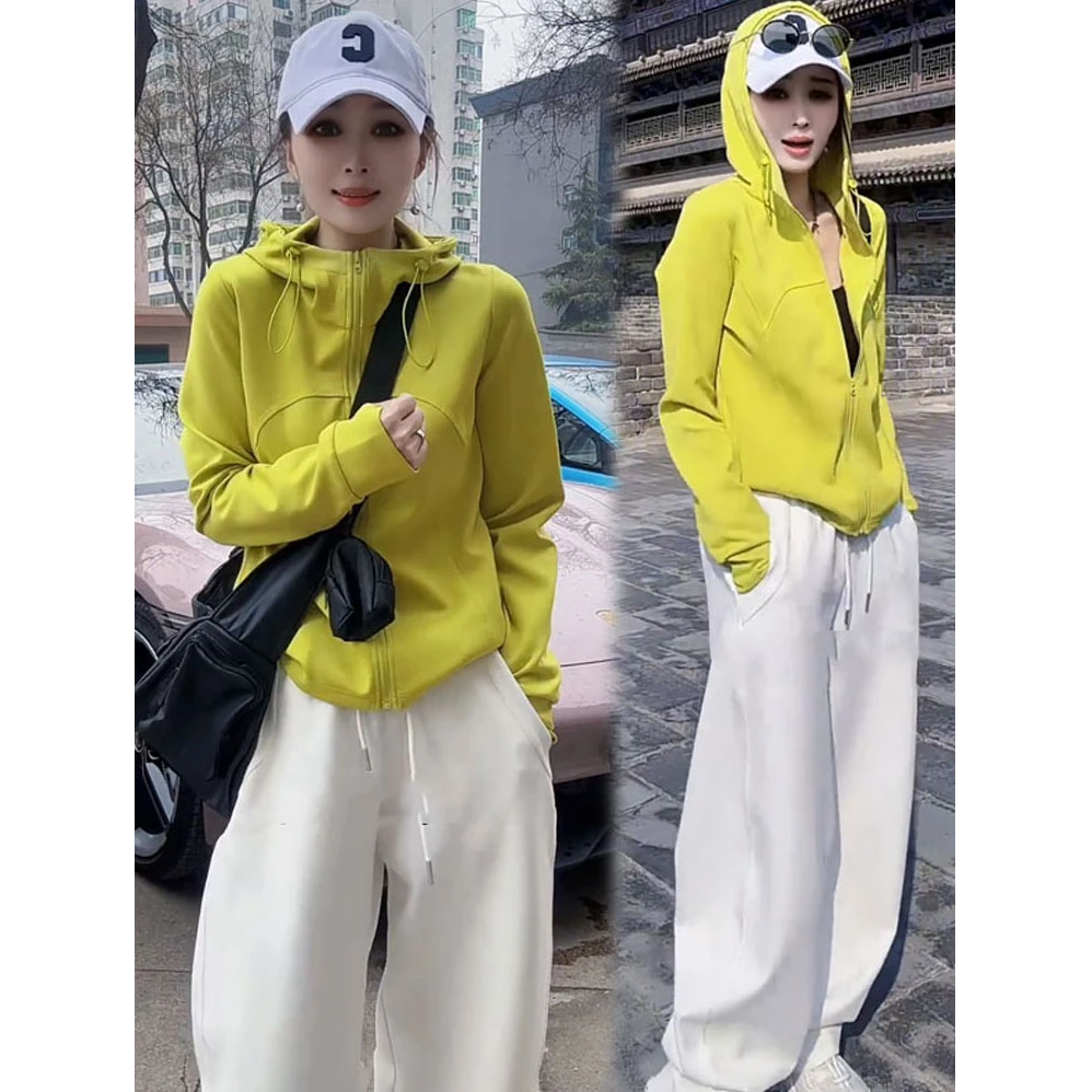 时尚休闲套装女2025秋季新款时髦洋气连帽开衫卫衣运动裤两件套潮