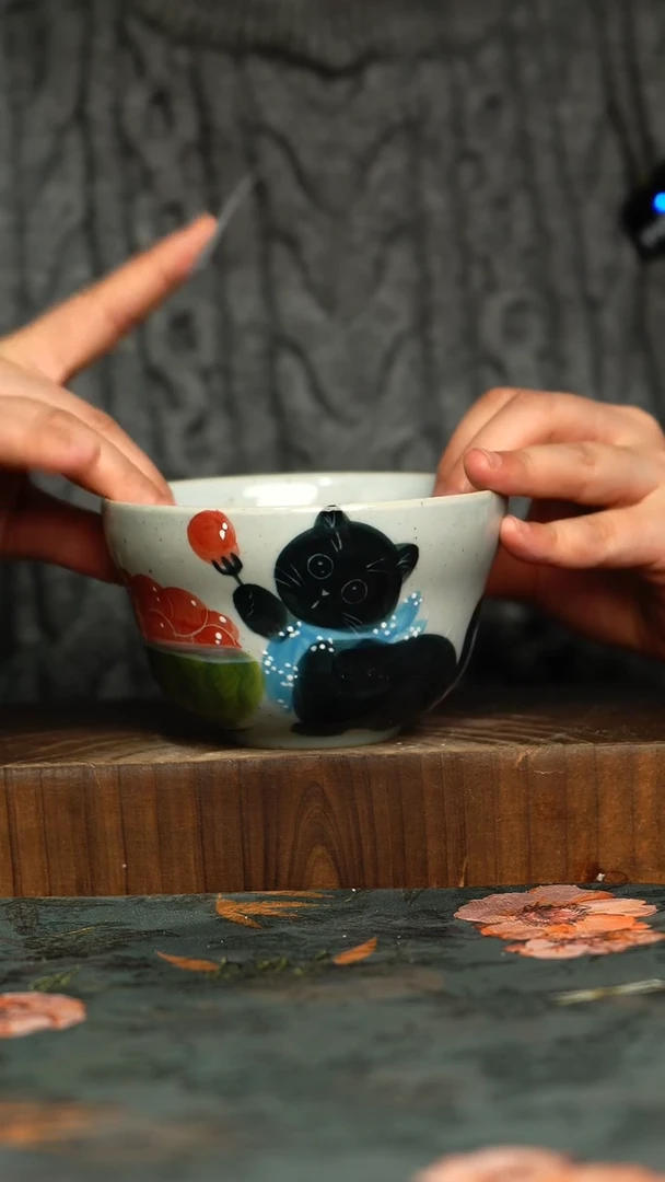 杯釉下彩手工手绘同款陶器