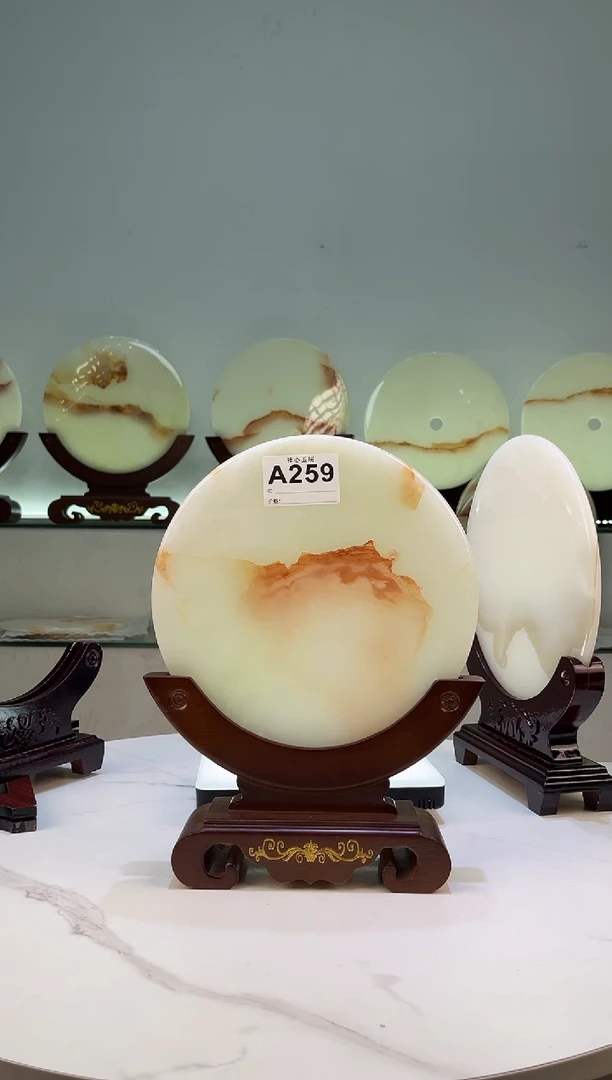 玉欧****126cm天然于是平安卡和氏璧摆件A259