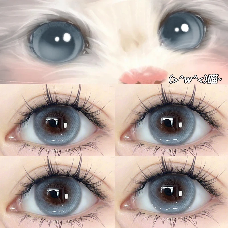 眸可显色显白瞳夜吻维纳斯美瞳无锁边新款大直径半年抛女隐形眼镜