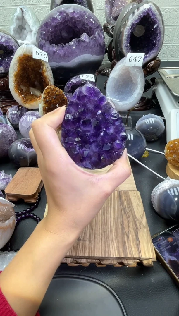 未镶嵌大型摆件（非配饰）紫晶678号龙蛋