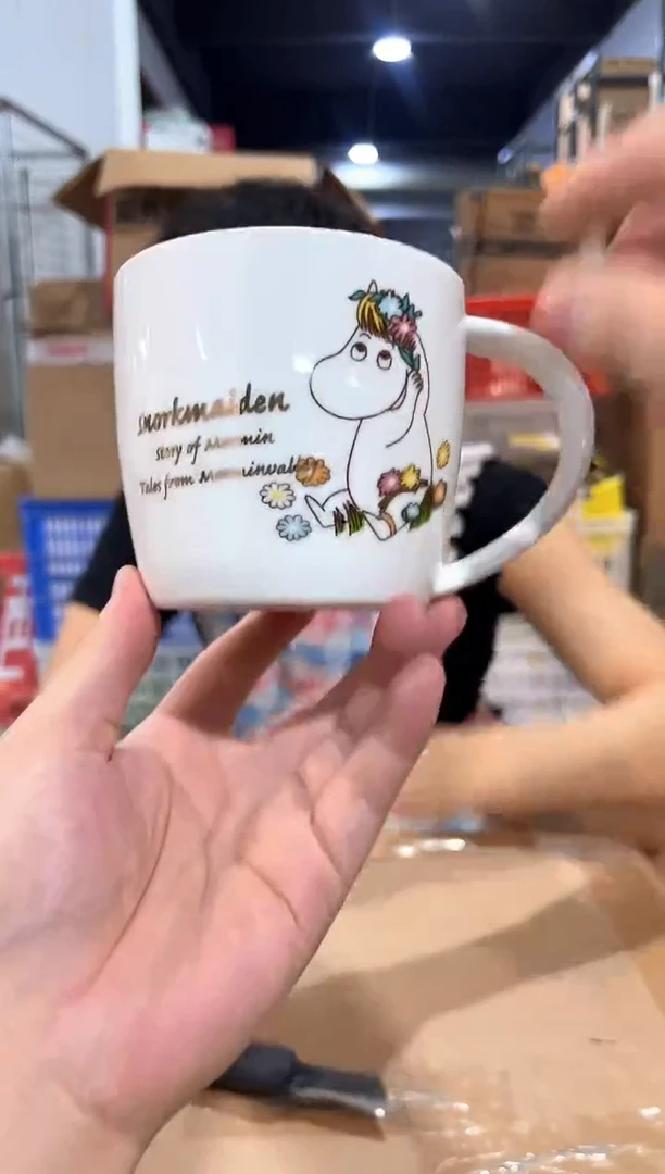 瓷片姆明花花水杯