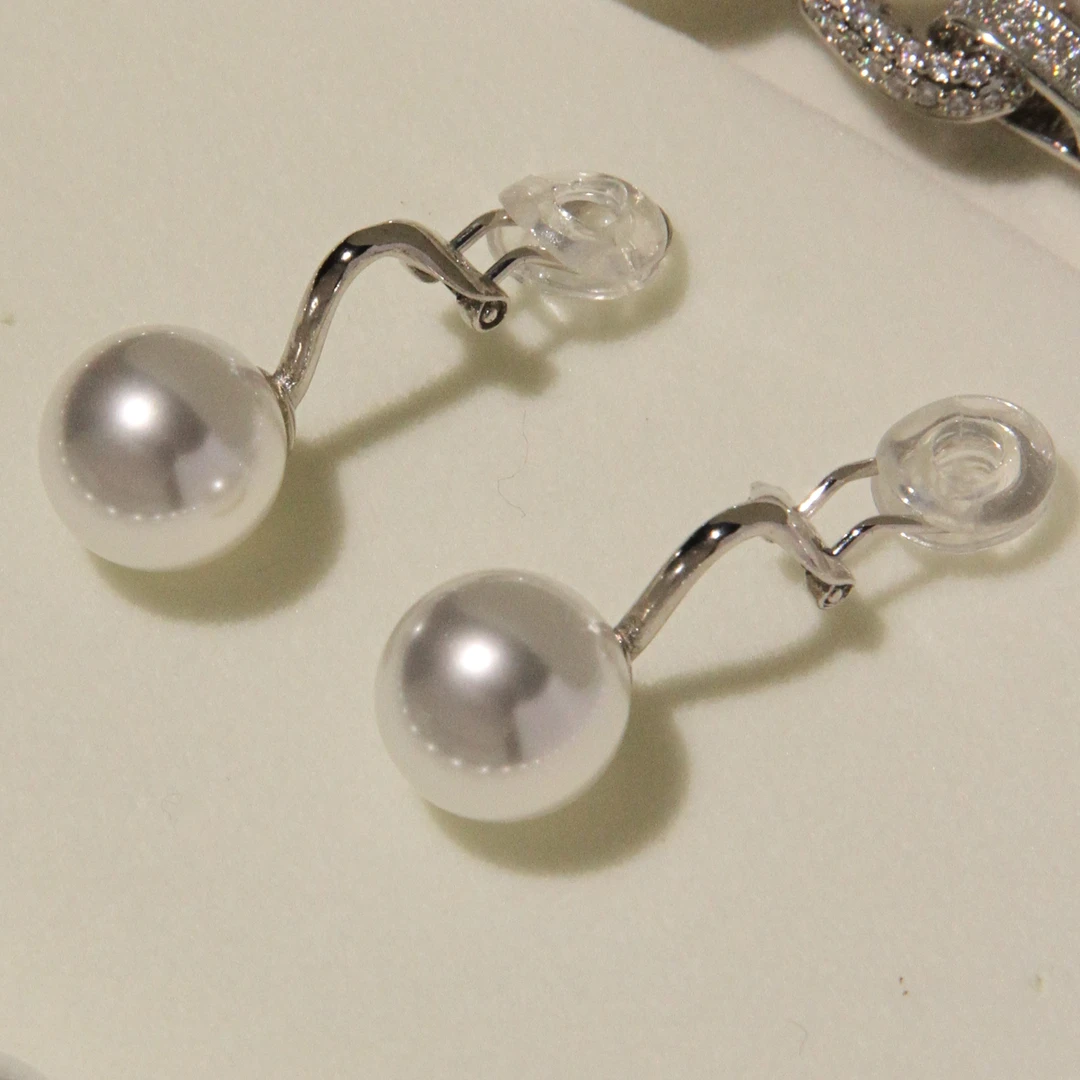 非金属仿珍珠耳饰 时尚高品质贝珠耳夹款