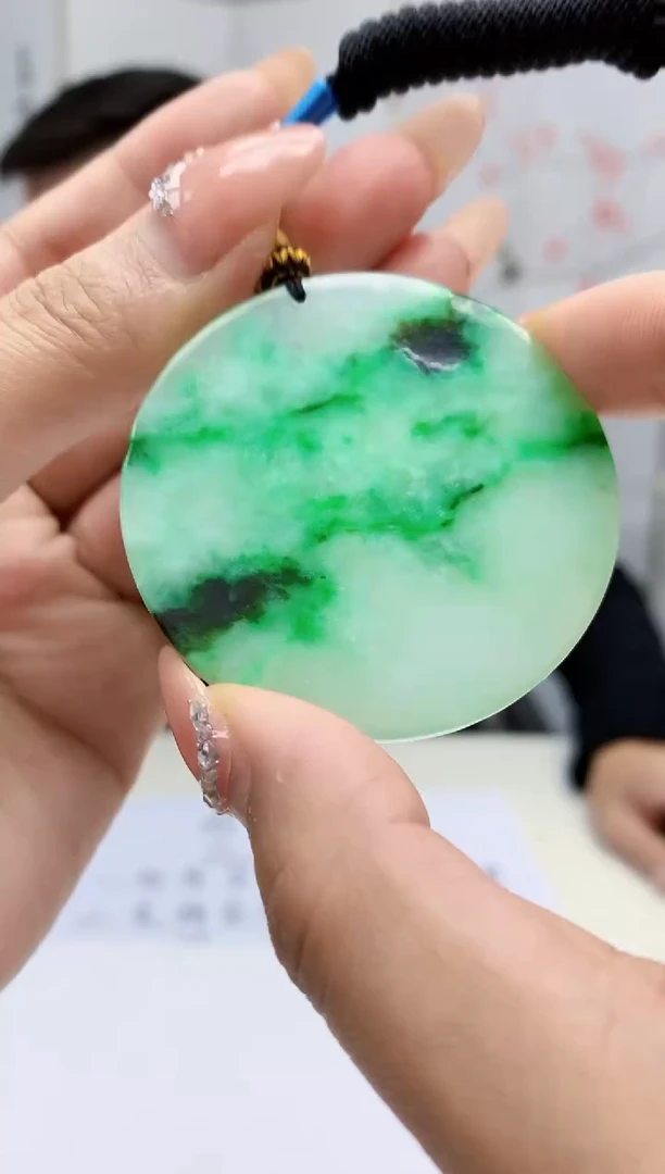 【闪购商品】定制翡翠未镶嵌5152MM-毛货挂件41