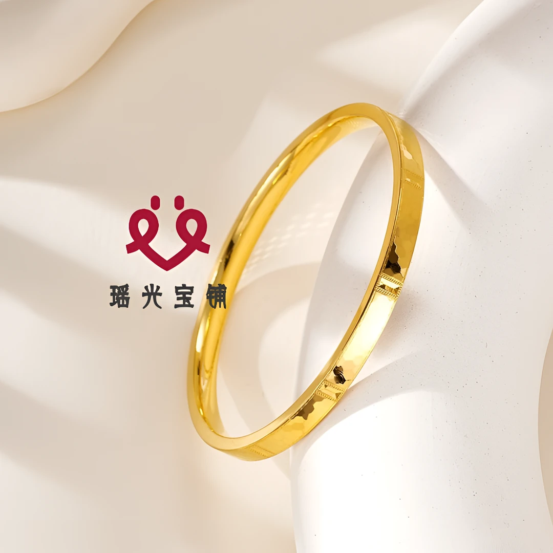 足银手镯 亮面蜂巢手镯 大牌时尚5G精工亮面高级感百搭情侣手镯