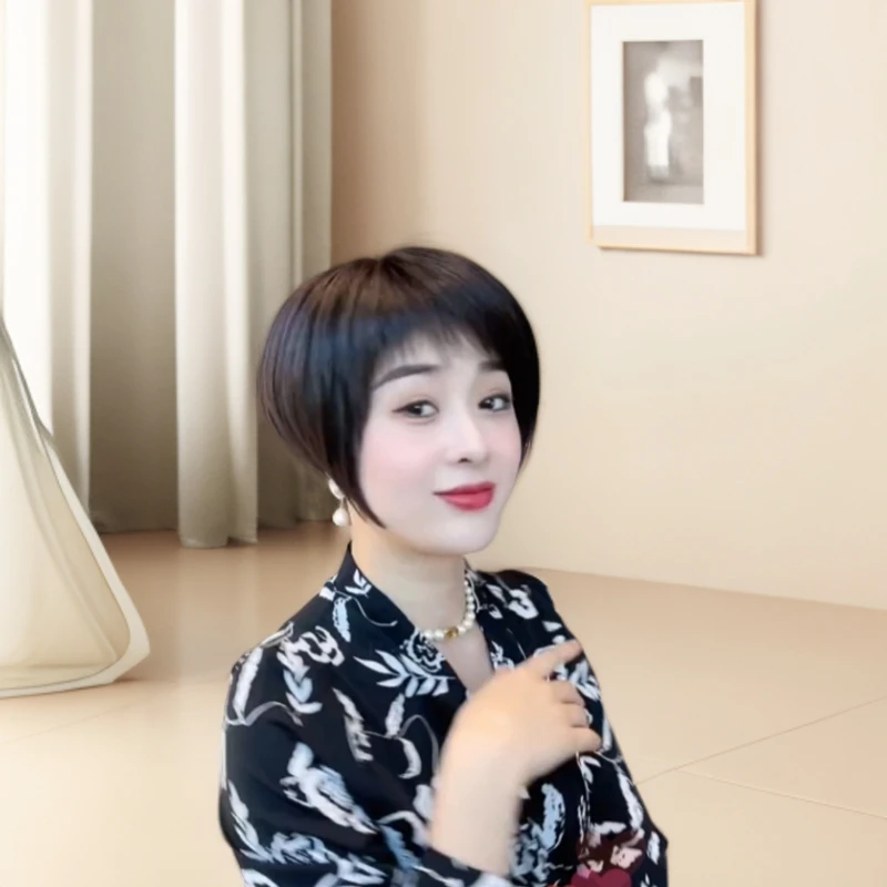 全真发升级波波头蓬松饱满不挑年龄假发许昌透气头皮遮白发修脸型