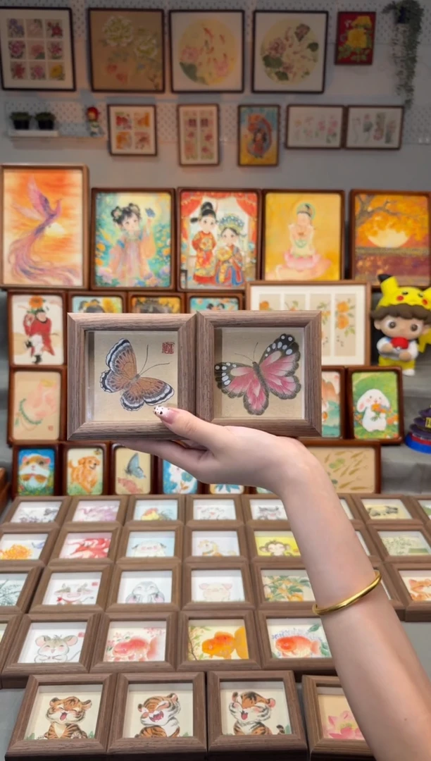国画一对蝴蝶 手绘国画11