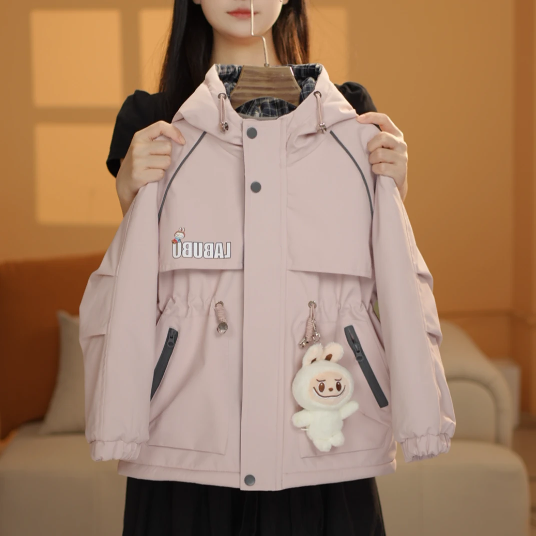 女童2025秋外套清新碎花纹路时尚外套测5