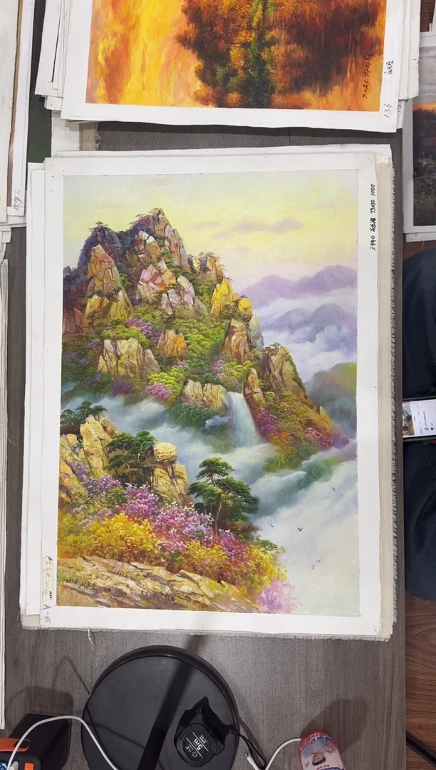 油画【16号】朝鲜原创纯手绘孤品油画丨顺丰包邮