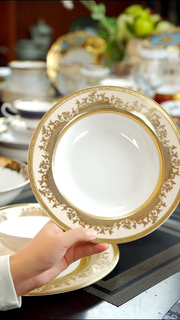 36%以上骨粉骨瓷8.5英寸草帽盘1个