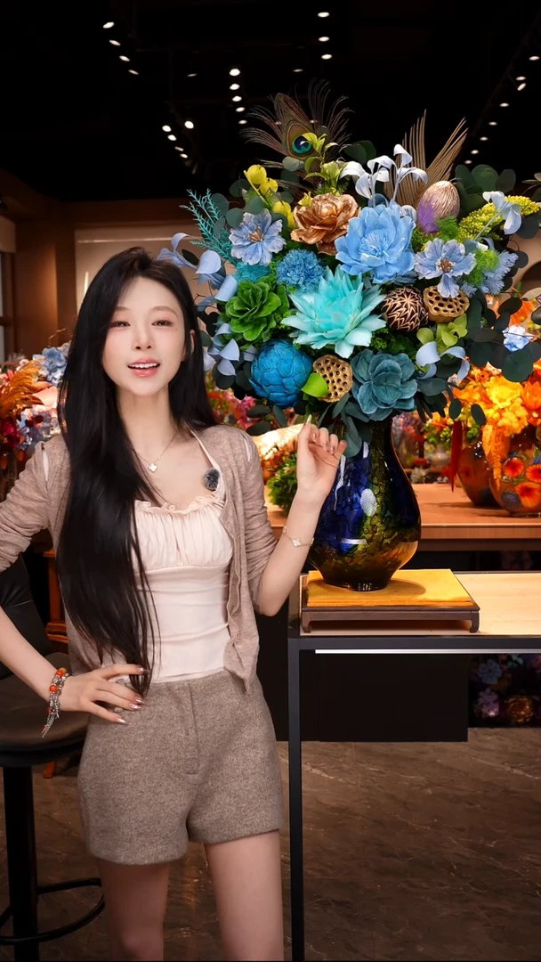 琉璃瓶手工花器花束空运包邮送货上门-以图片为准