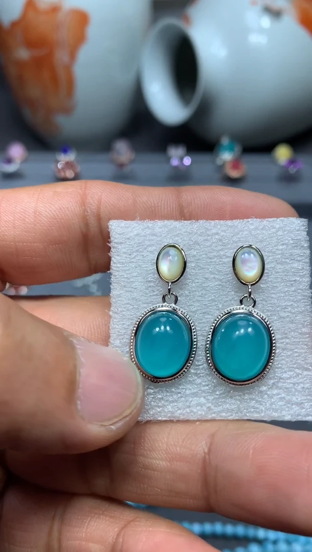 【闪购商品】天河石耳钉未镶嵌W65（随机性发货只发一单）