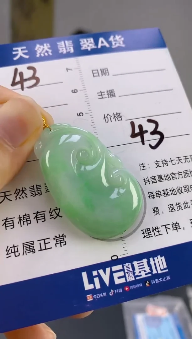 【闪购商品】翡翠颈饰18K金镶嵌天然A货翡翠