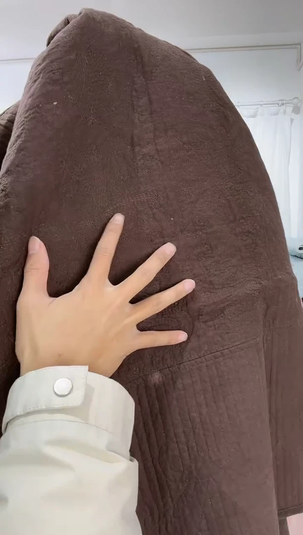 棉140*200纯棉绒床盖28号微瑕