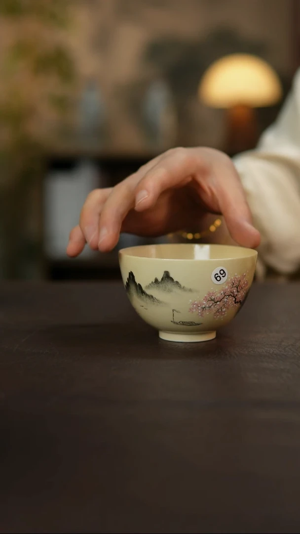 杯景德镇陶瓷杯碗柴烧多人