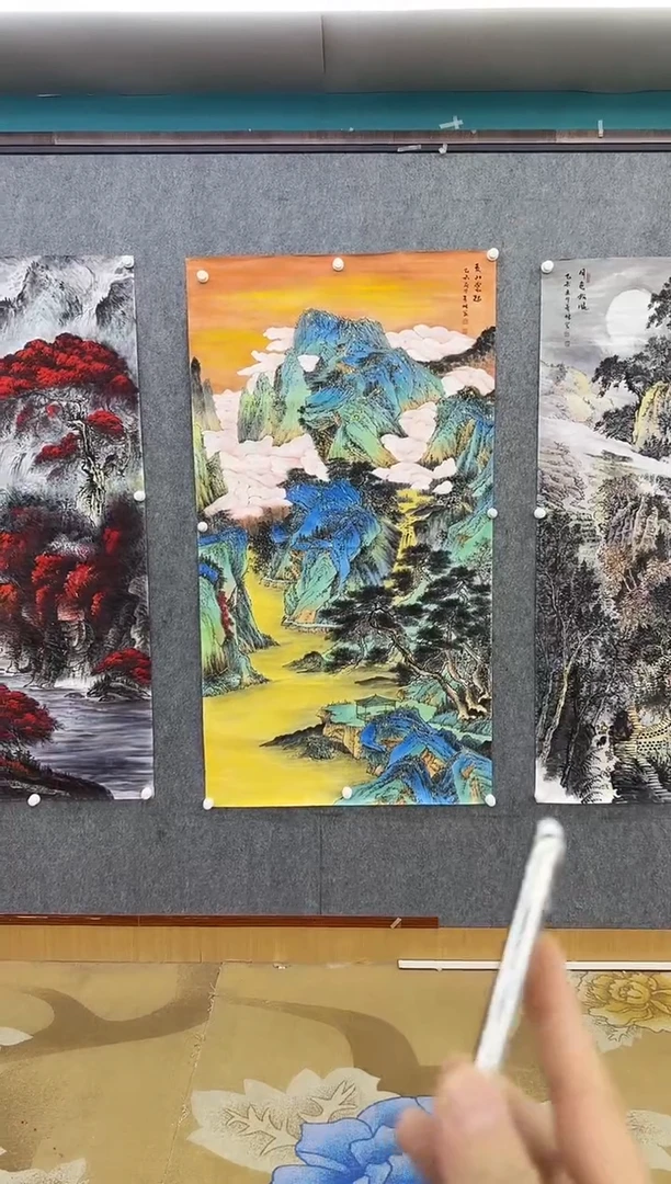 绘画绘画Y-申青林-六尺-山水画