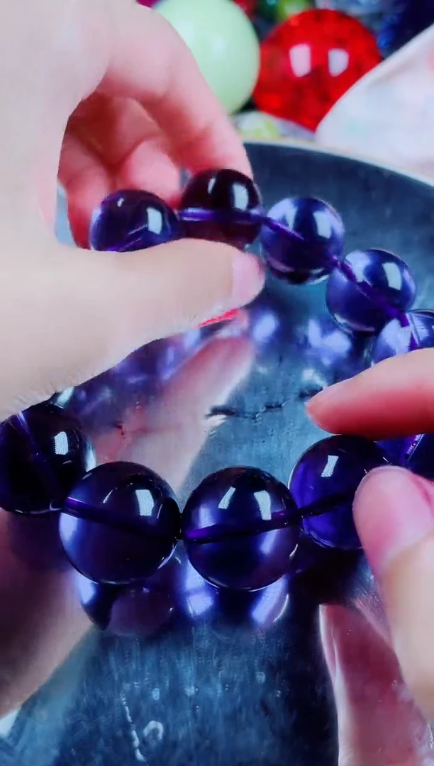 非金属无酸洗紫龙醇手串卡20