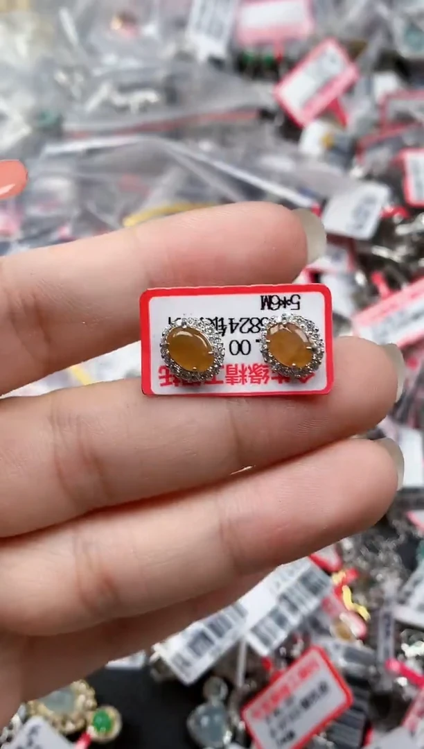 银S925镶嵌戒指翡翠天然A货缅甸翡翠