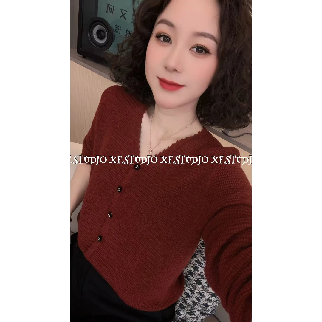 【小凤x定制】小香风减龄百搭V领上衣