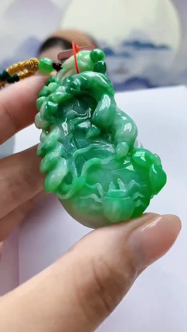 未镶嵌定制翡翠4852MM-毛货挂件8