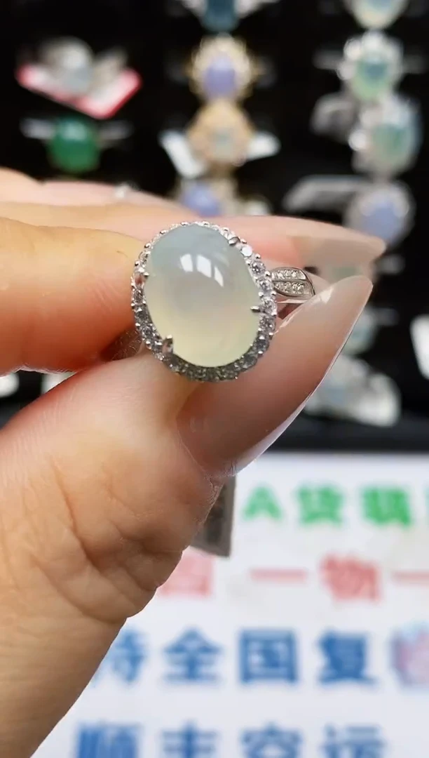 银S925镶嵌戒指翡翠1538