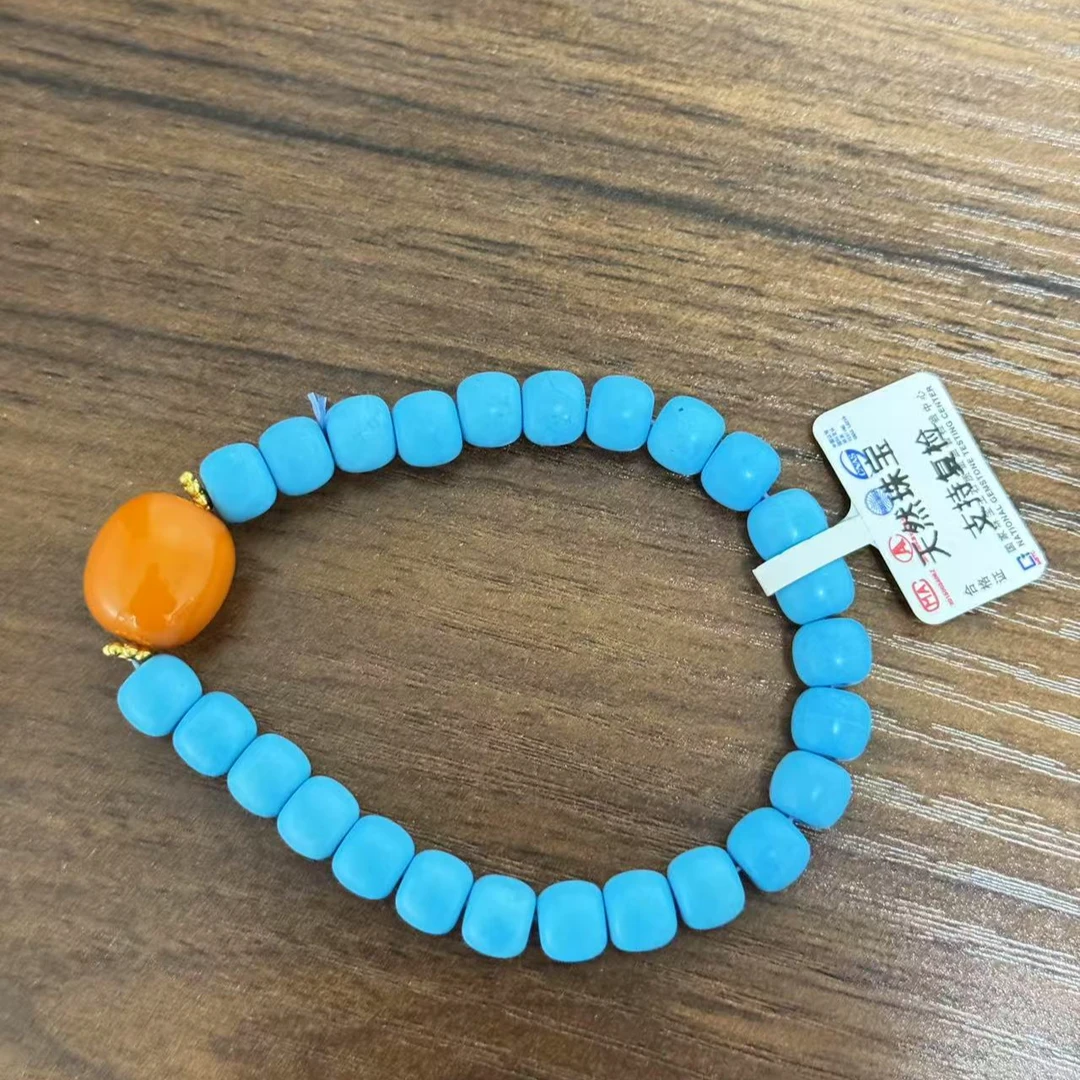 高瓷蓝手串(多样性发其一）a112