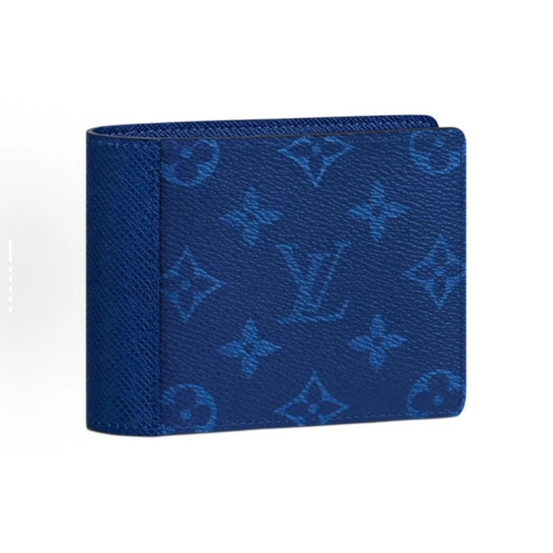 99新 LouisVuitton/路易威登 Lv蓝钢笔钱包/A124