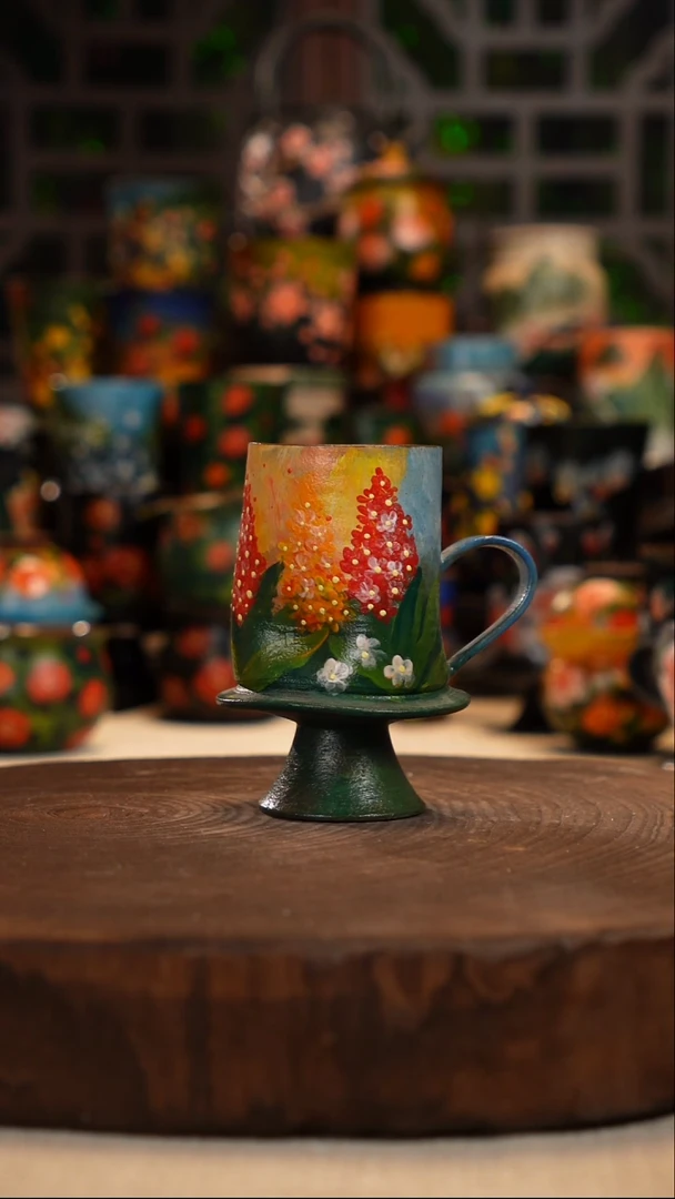 油画    釉下彩   杯子