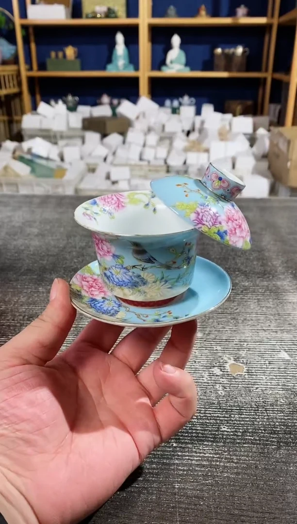 【闪购商品】其他珐琅珍藏蒂芙尼蓝悬停盖碗