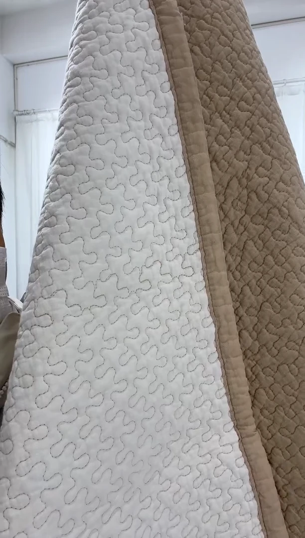 棉120*150纯棉床盖118号微瑕k咖色