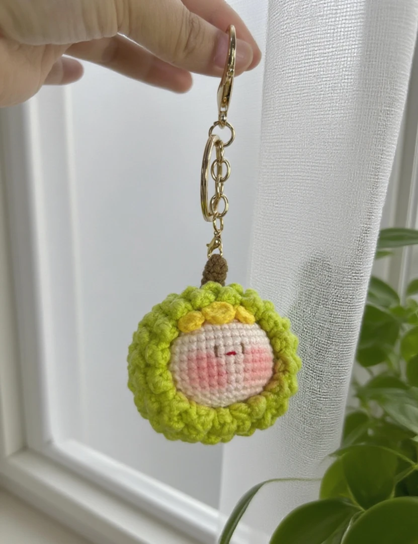 可爱圆滚滚小榴莲挂饰