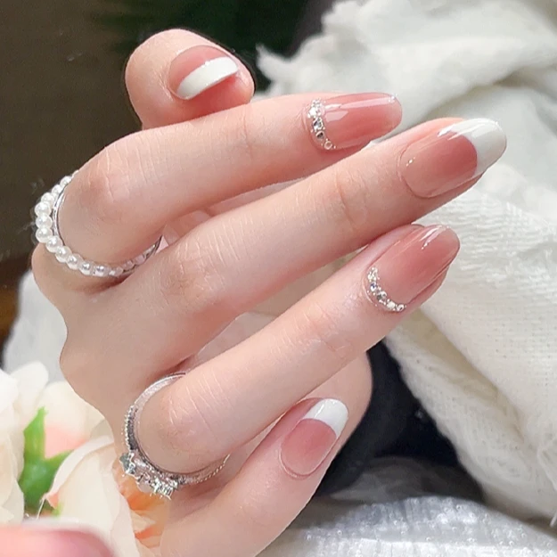 【极简主义】夏季新品法式千金纯手工穿戴甲10片