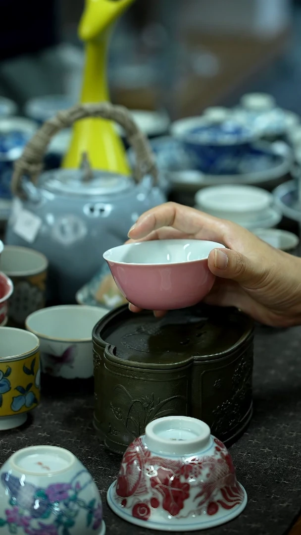 开仓千款景德镇手绘茶具放漏