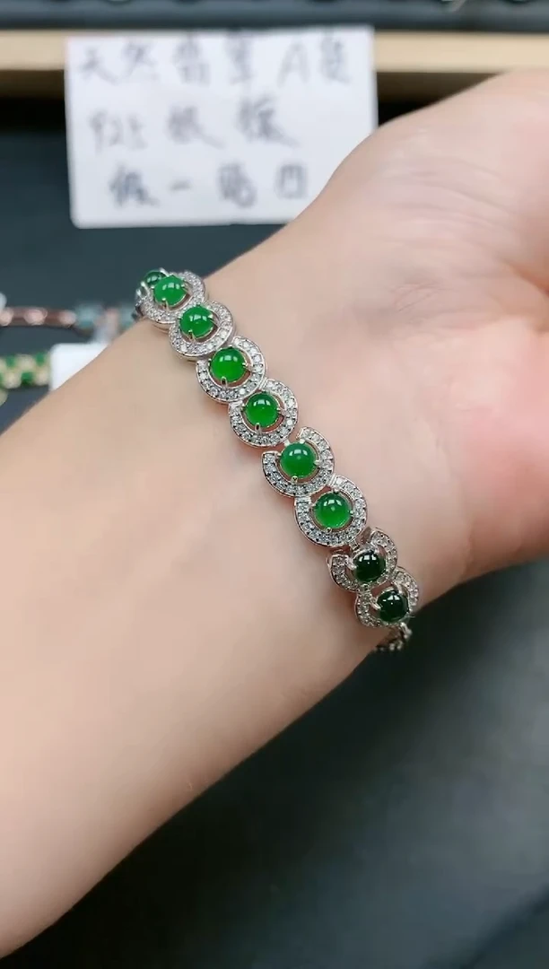 翡翠戒指银S925镶嵌11111