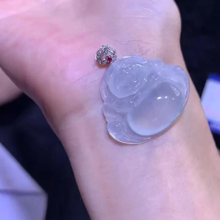 【逍遥】18K天然A货翡翠佛公吊坠*888/7698007/多样性发/1件