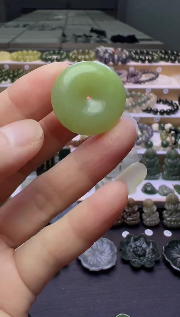 颈饰未镶嵌和田玉177号链接会绑好绳子配和田玉顶珠卡25*25*8mm