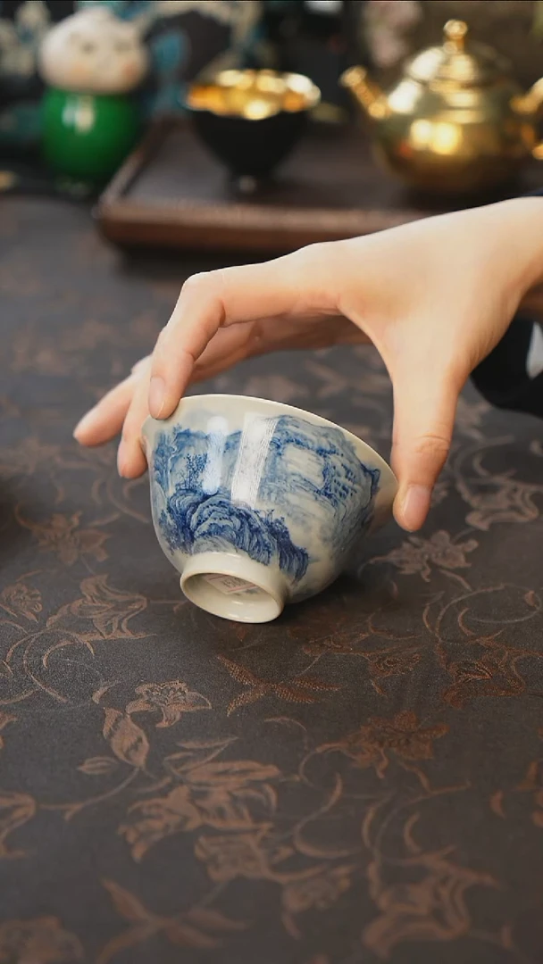 杯景德镇陶瓷杯碗柴烧多人