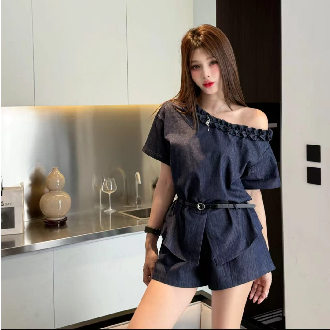 【十一家】原创短袖法式INS风纯色休闲风圆领T恤百搭度假风HSC61201