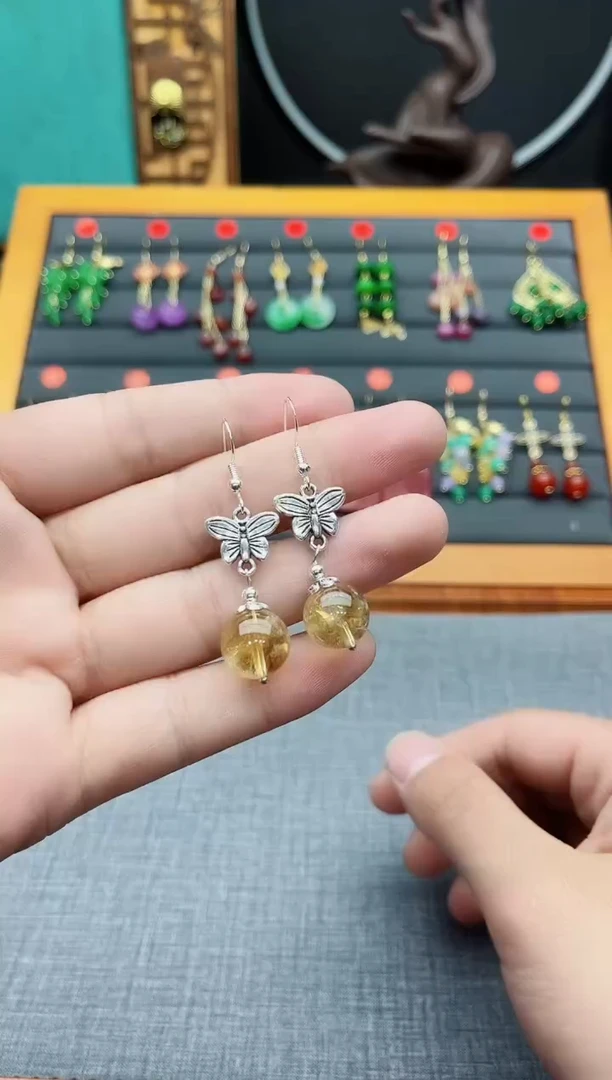 【闪购商品】水晶耳饰银S925镶嵌116000