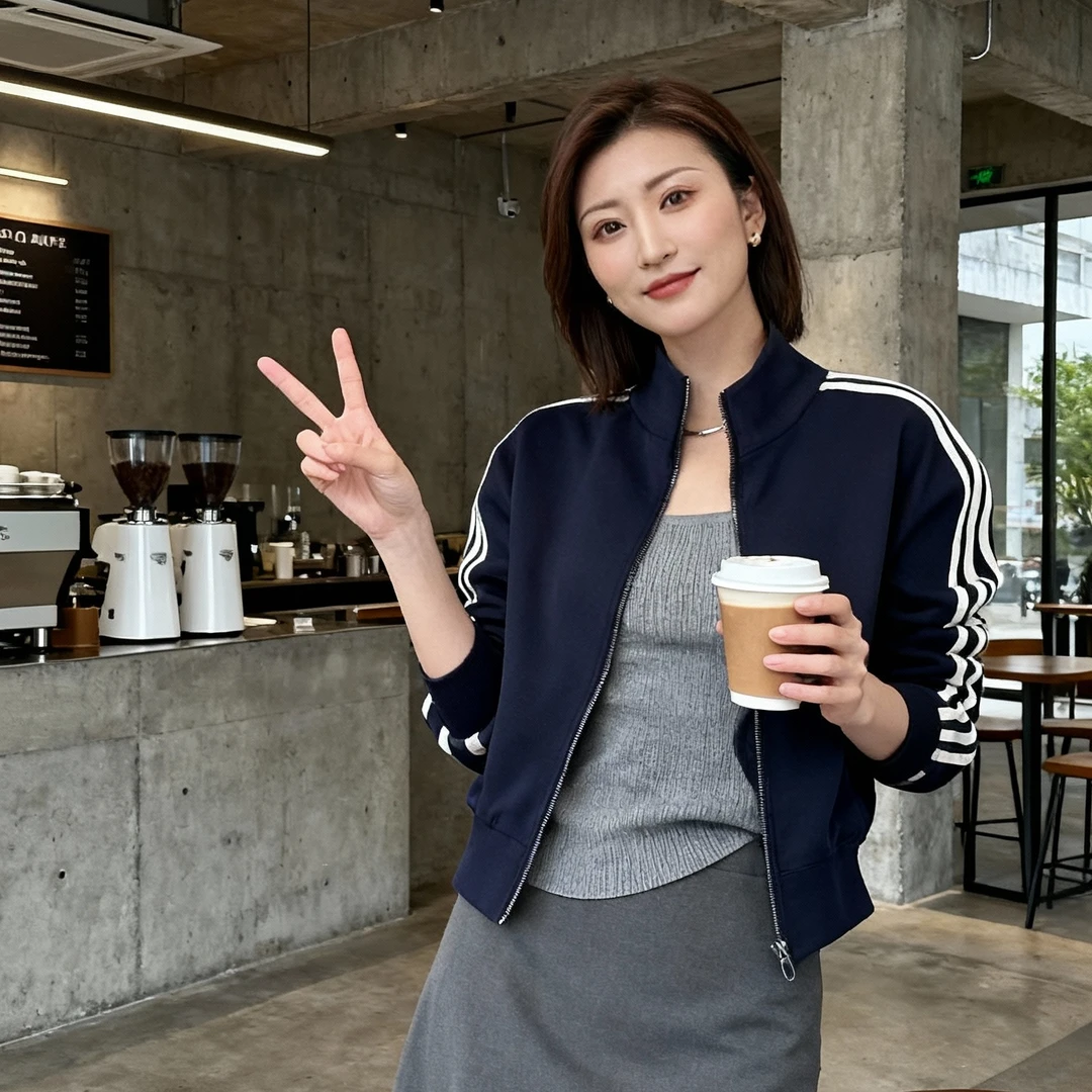 短款外套女秋季新款2025韩系三道杠小个子休闲减龄夹克上衣棒球服
