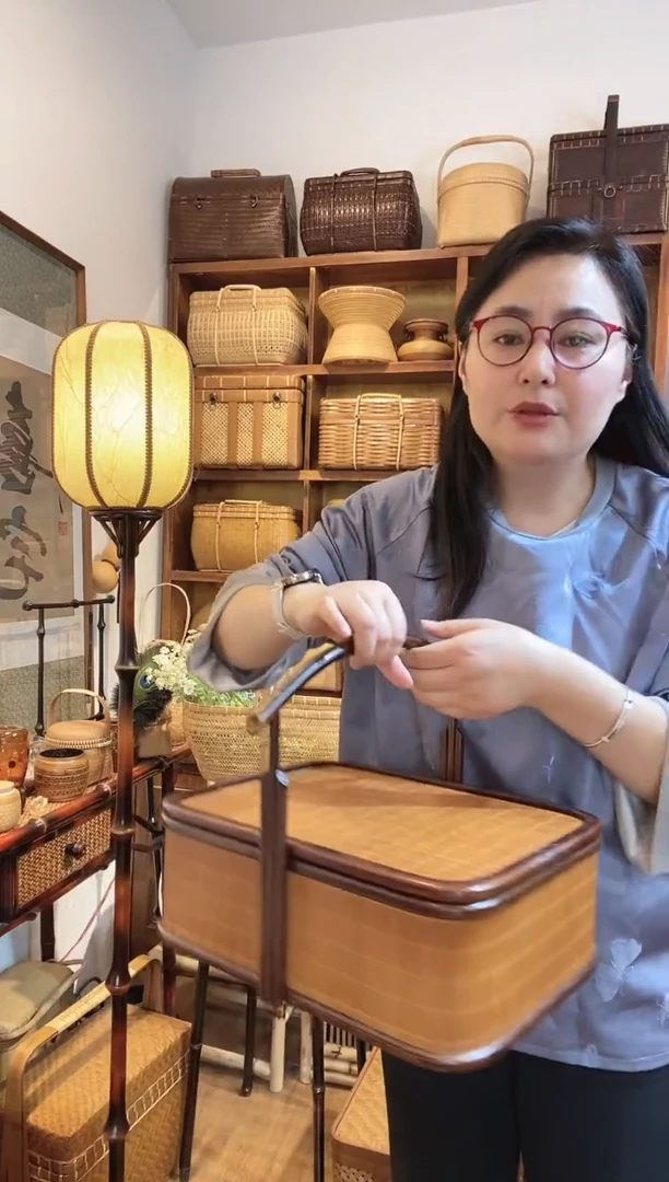 【闪购商品】手工竹编大食盒提篮