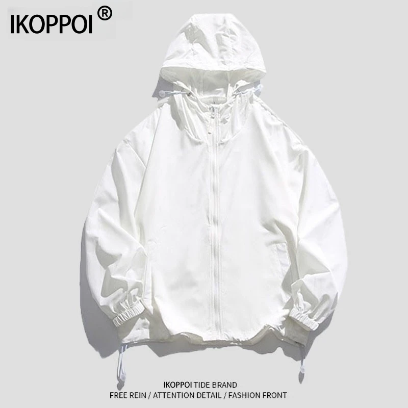 冰丝防晒衣男士夏季纯色薄款休闲情侣皮肤衣宽松凉感透气夹克外套