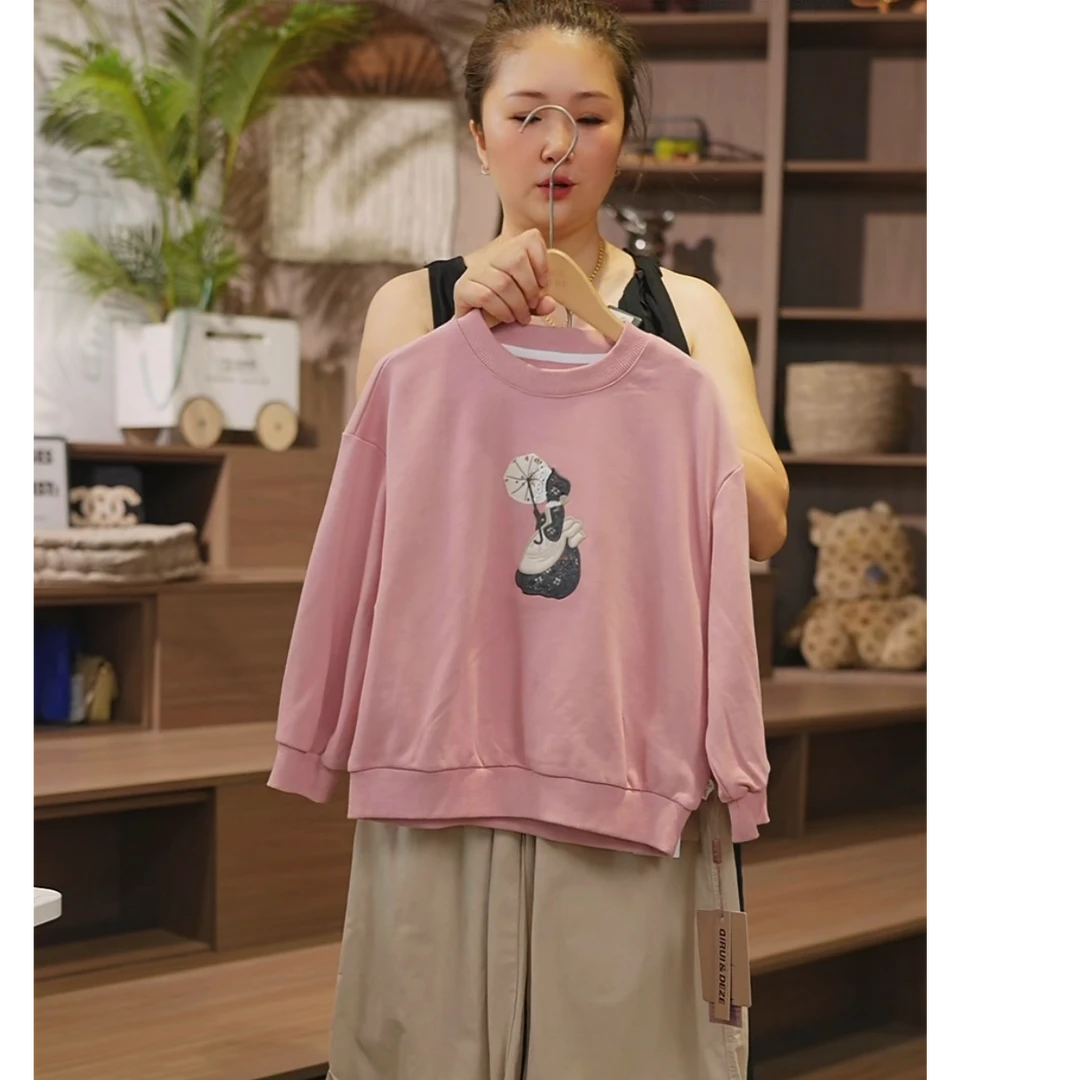 508092  韩版2025男童女童秋款时尚儿童洋气百搭卫衣