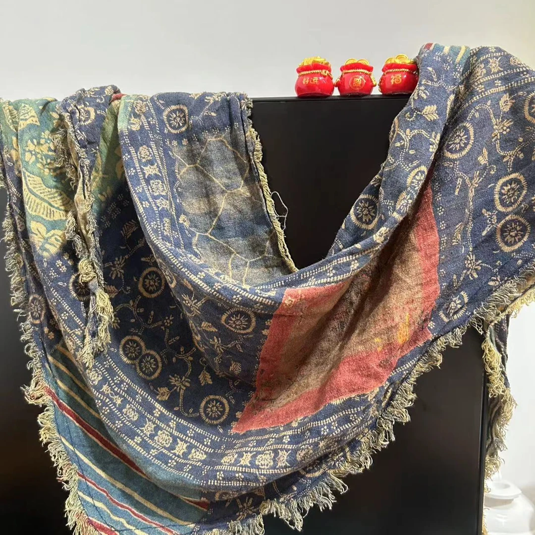 新款百搭（头巾，腰巾，包包装饰） 亚麻三角巾