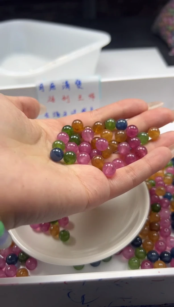 未镶嵌颈饰碧玺w22碧*玺8mm*30颗