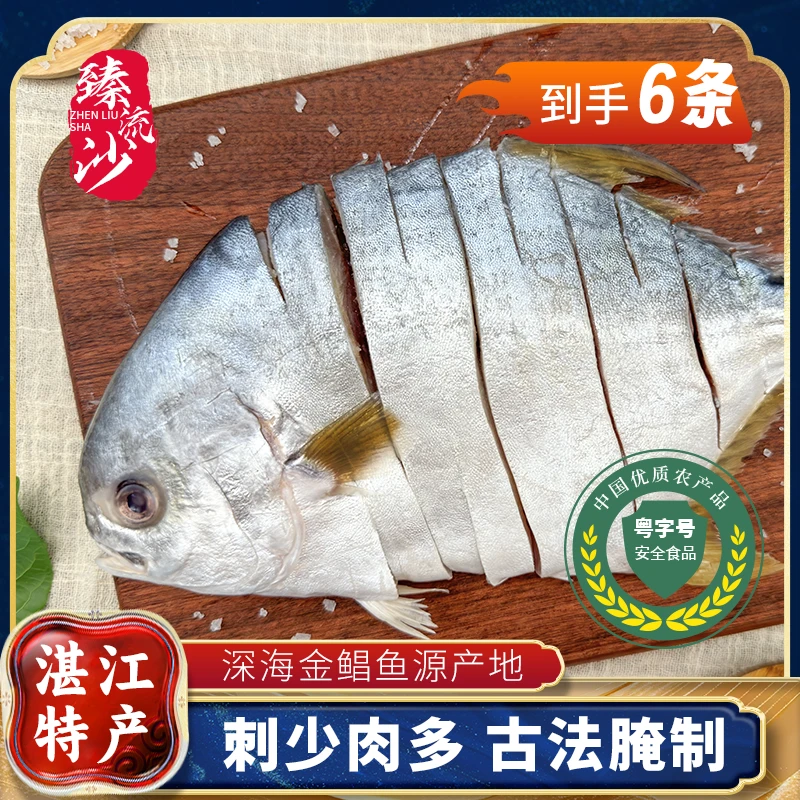 广东特产一夜埕金鲳鱼新鲜独立真空包装6条到手3.3斤广东湛江海鲜