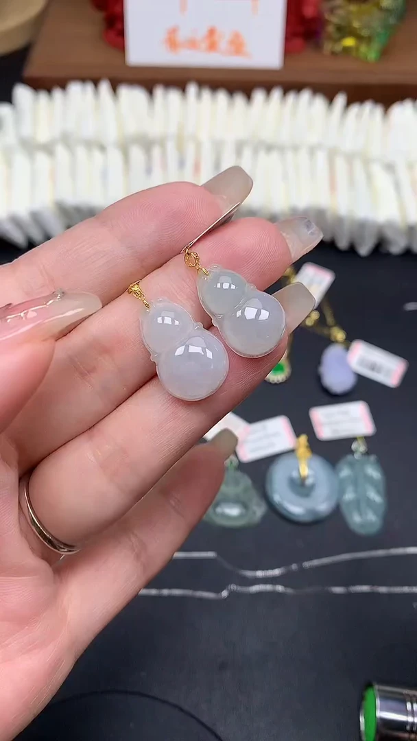 【闪购商品】翡翠吊坠(不含链)18K金镶嵌MS156236（多样性发一件）