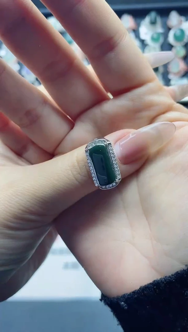 【闪购商品】翡翠戒指未镶嵌天然翡翠男戒