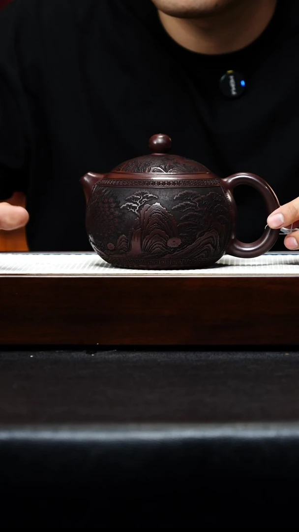 茶壶紫砂宜兴紫砂 西施 石红 李恒阳h418